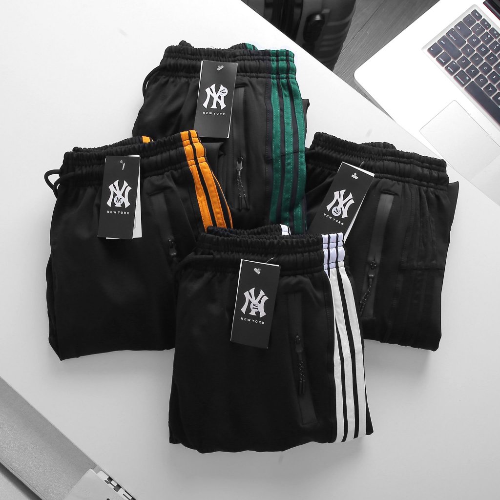 Quần jogger thể thao nam, quần dài ba sọc ống bo thời trang, chất thun poly mềm mịn thoáng mát, co dãn thoải mái - Q162