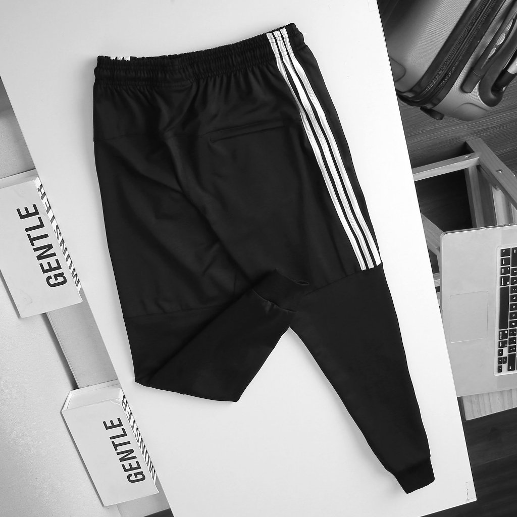 Quần jogger thể thao nam, quần dài ba sọc ống bo thời trang, chất thun poly mềm mịn thoáng mát, co dãn thoải mái - Q162