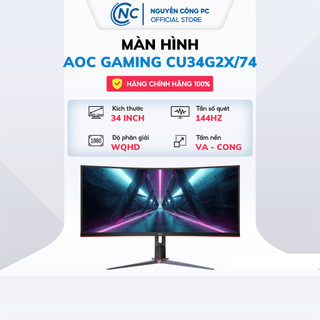 Màn hình gaming aoc cu34g2x/74 - hàng chính hãng bảo hành 36 tháng