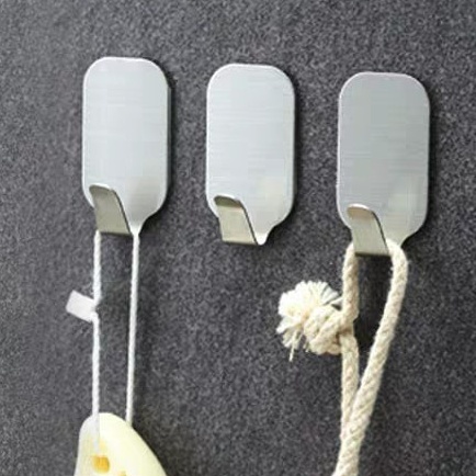 Móc Inox Dán Tường Siêu Dính, Móc Sắt Trong Suốt Treo Đồ Đa Năng