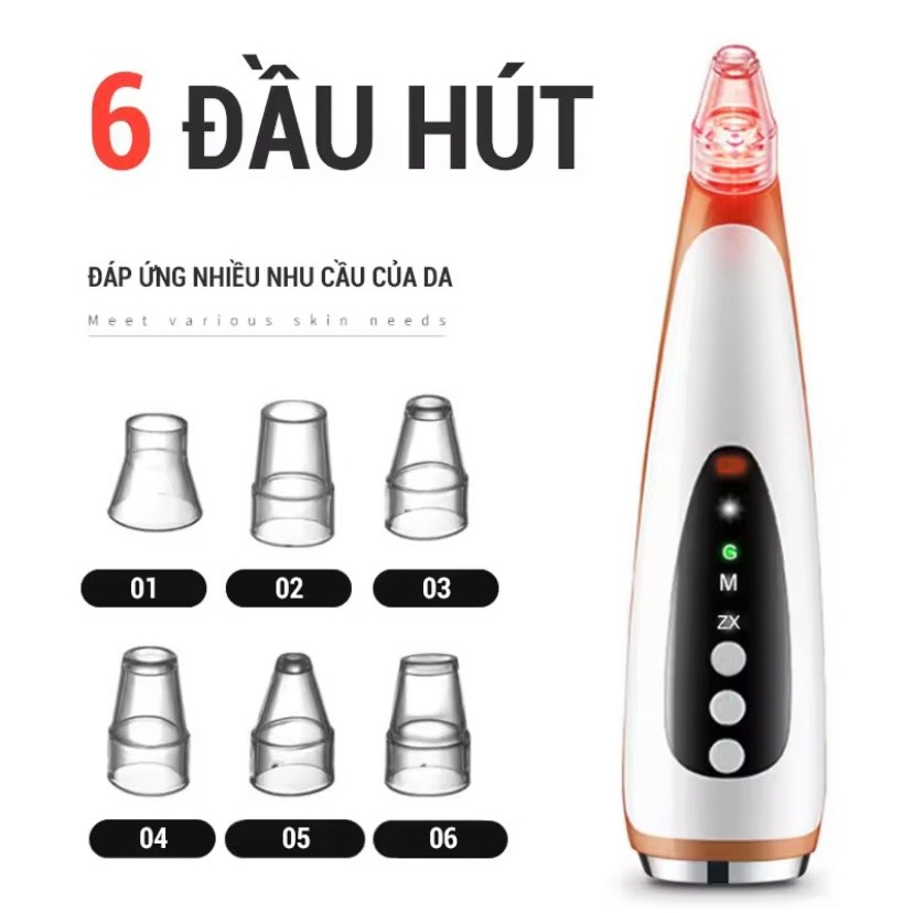 6 đầu hút mụn