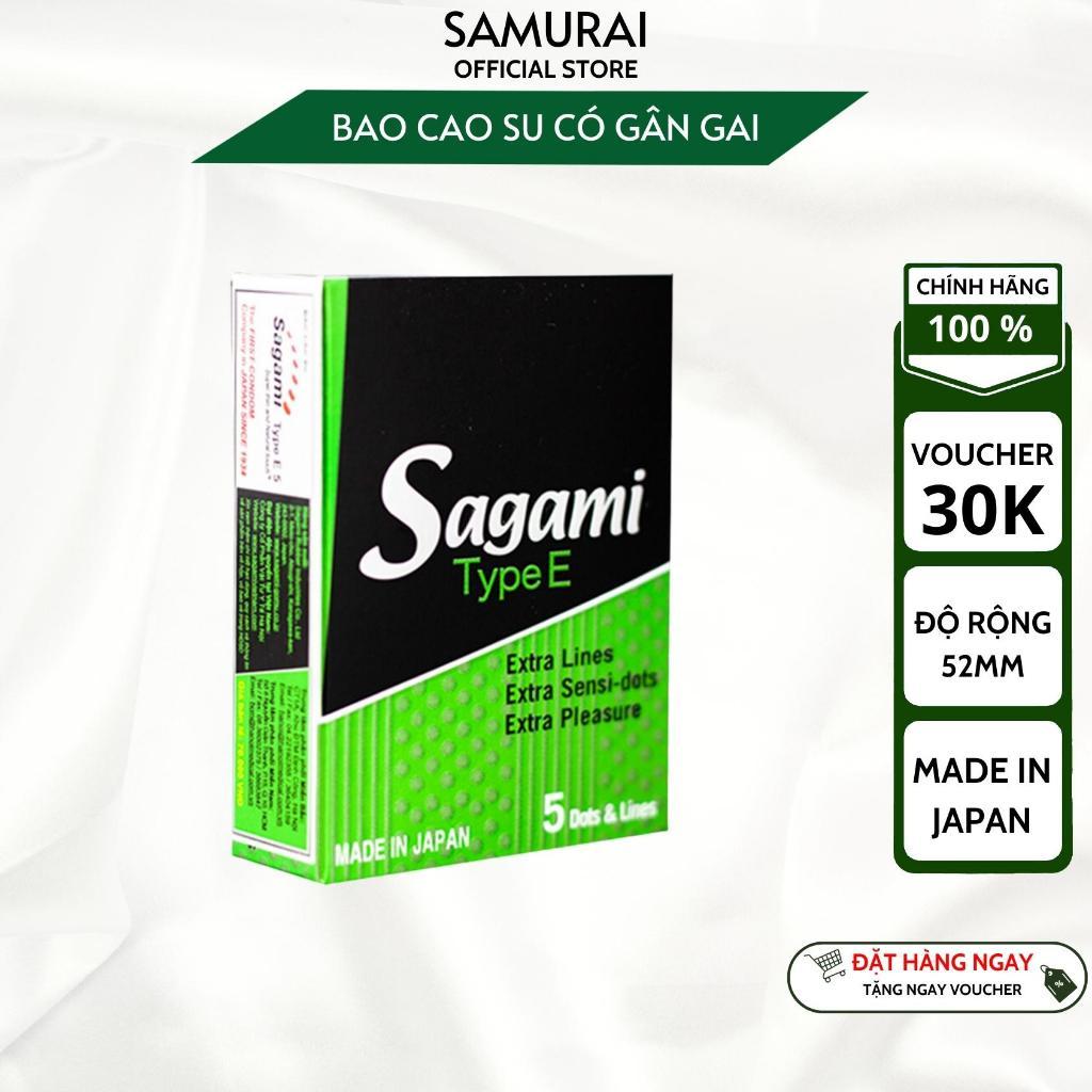 Bao Cao Su Sagami type E có Gân Gai, Hộp 5 chiếc