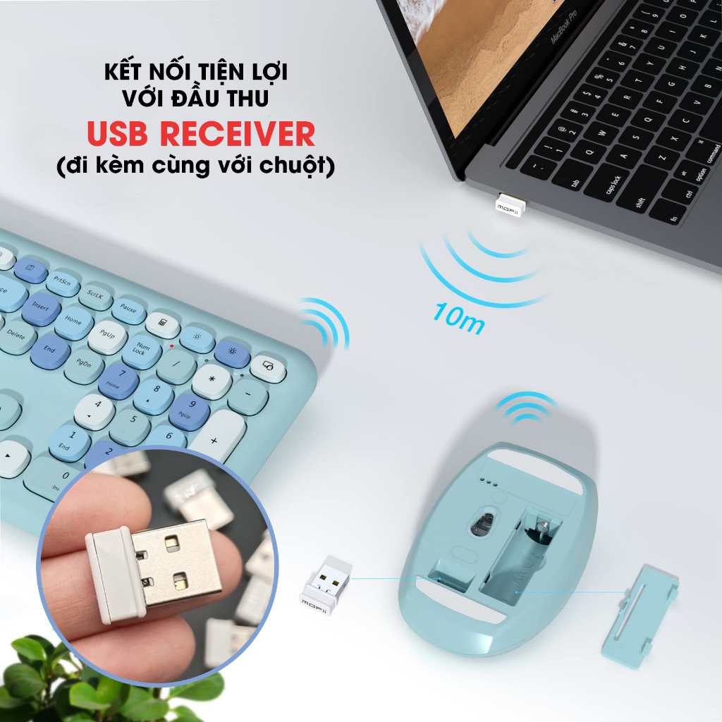 Bộ Phím Chuột Không Dây Mofii Ferris