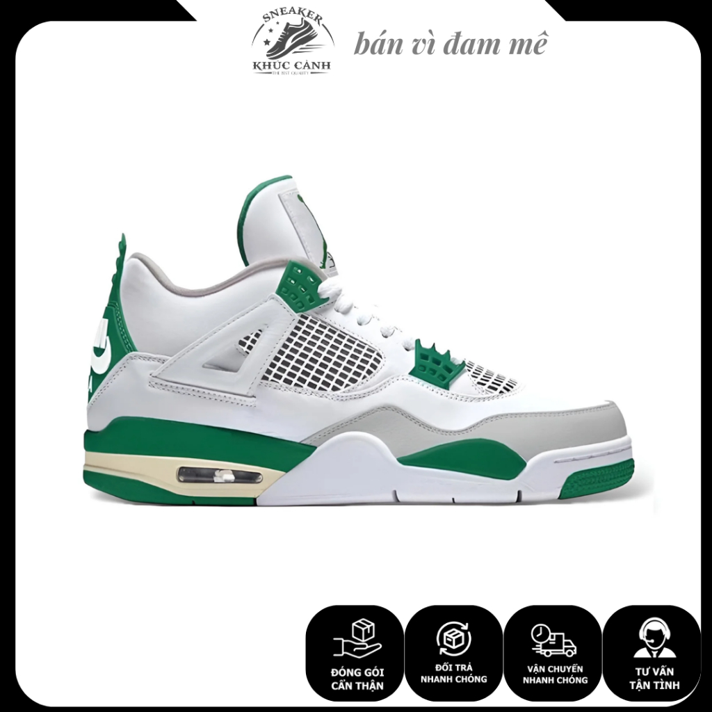 Giày JD4 thể thao sneaker JORDAN 4 kem sữa off Hot trend nam nữ | Giày Khúc Cảnh |