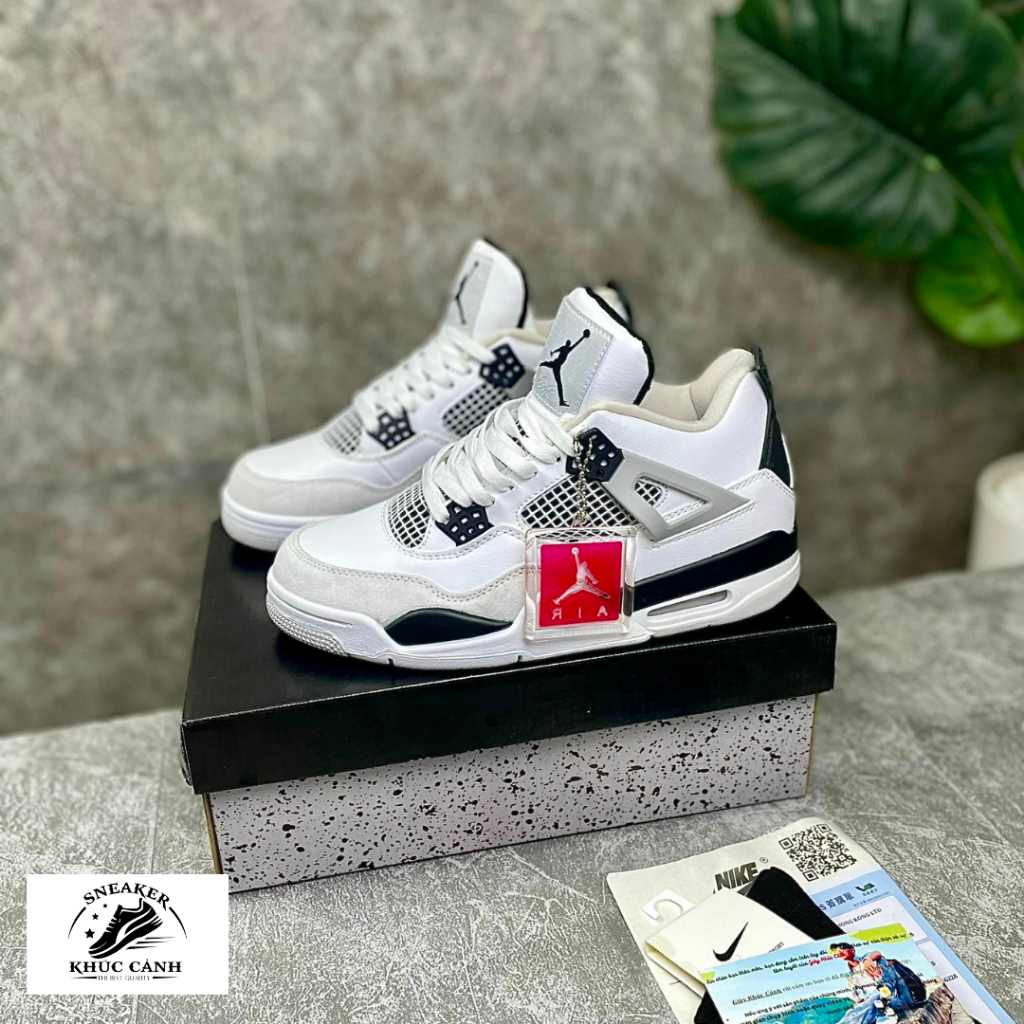Giày JD4 thể thao sneaker JORDAN 4 kem sữa off Hot trend nam nữ | Giày Khúc Cảnh |