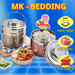 Cặp lồng giữ nhiệt inox dung tích 1,3 lít thiết kế 2 tầng hộp đựng cơm