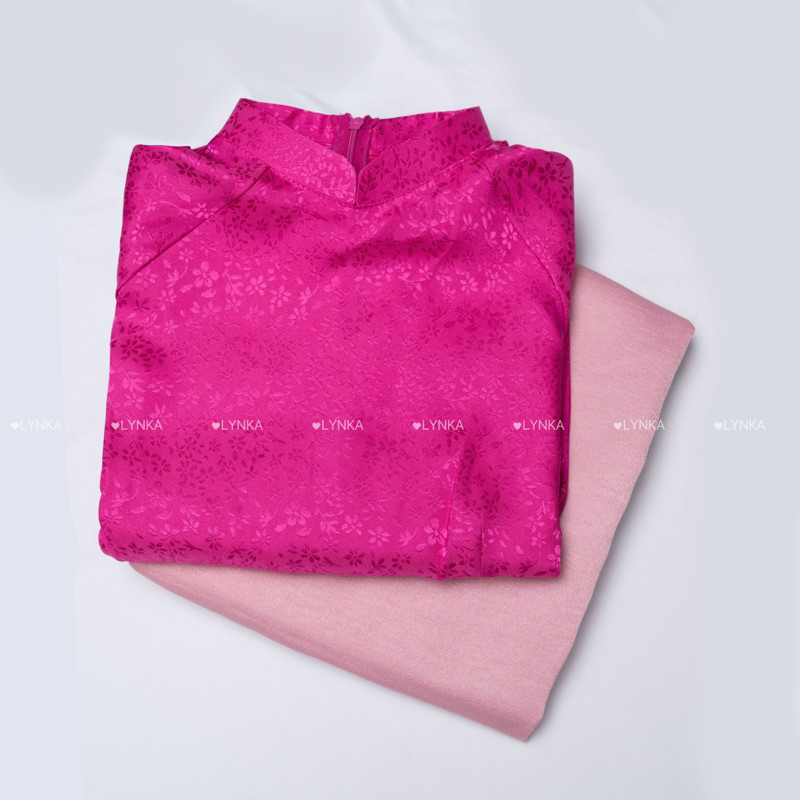 G05- Set áo dài gấm cánh sen/aodailynka88