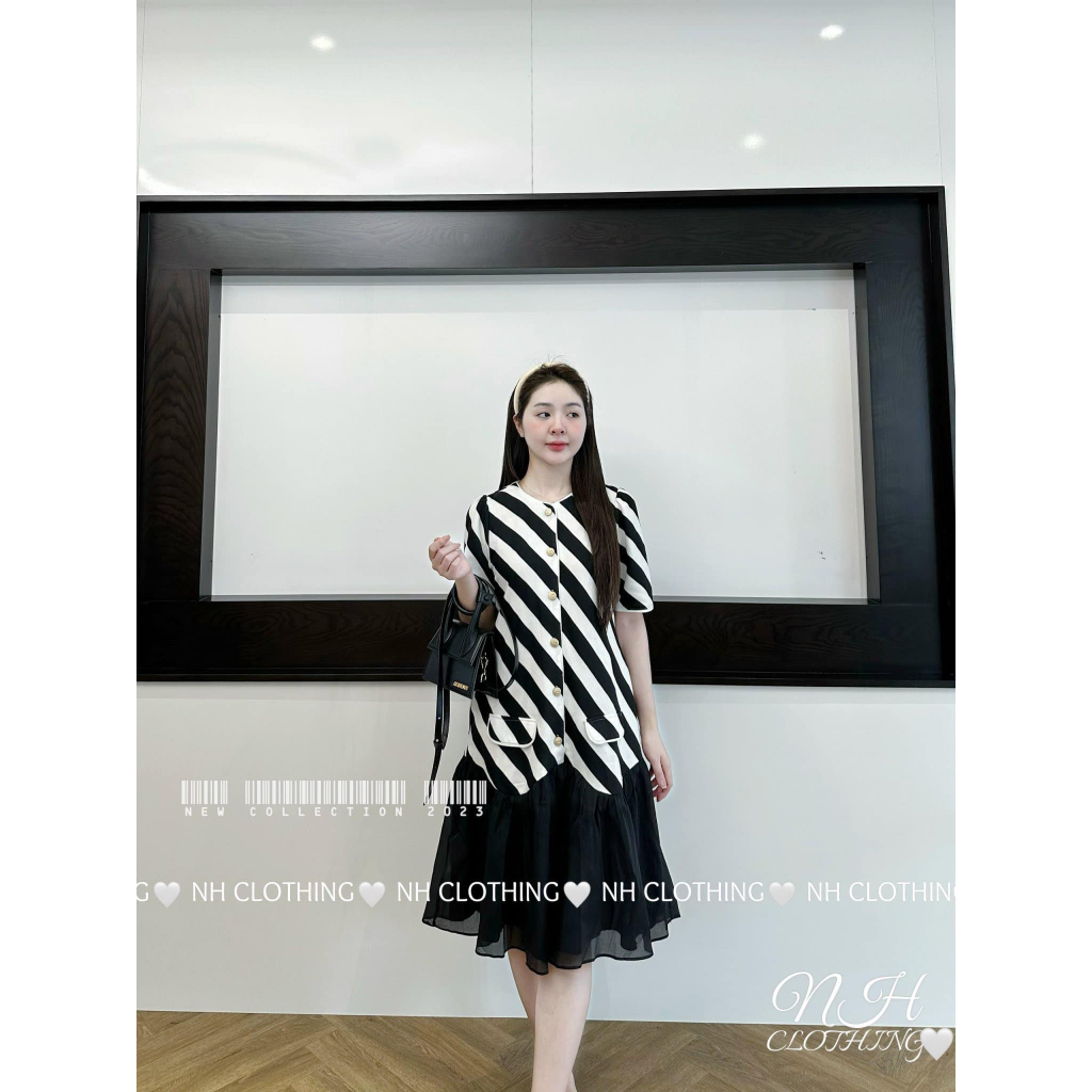 Váy xuông,váy babydoll kẻ chéo chân tơ