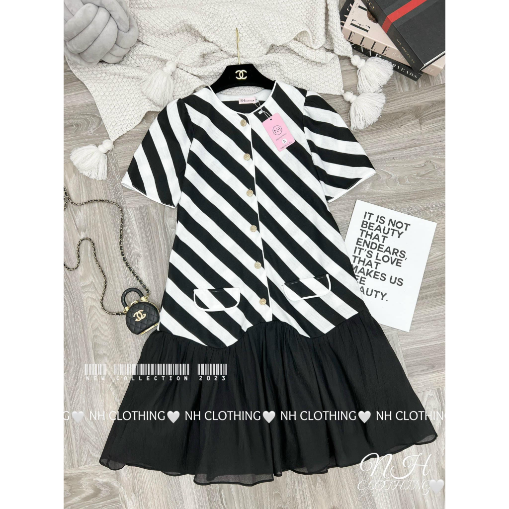 Váy xuông,váy babydoll kẻ chéo chân tơ