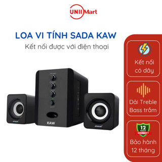Bộ 3 Loa Vi Tính KAW SADA, Thiết Kế Đôi Mắt Led, Âm Thanh Siêu Trầm - Hàng chính hãng, bảo hành 1 đổi 1- Mẫu mới