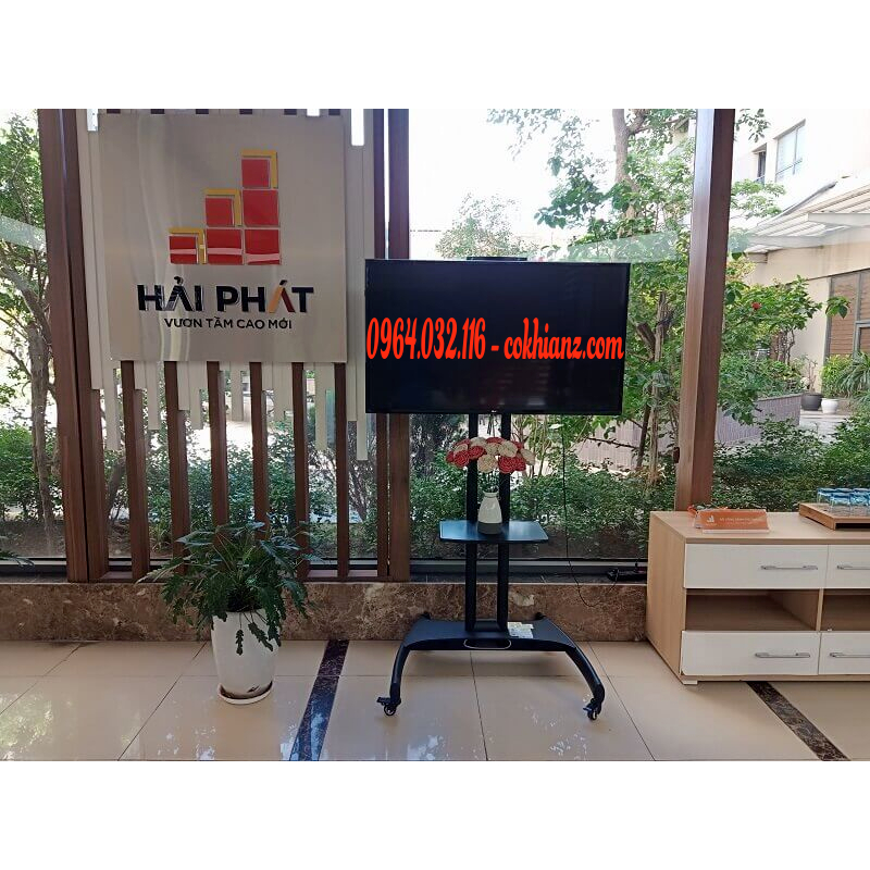 Giá treo tivi di động NB AVA1500-60-1P 32-70 inch, chân đế 1700A 32-75 inch đầy đủ khay camera, chỗ để CPU