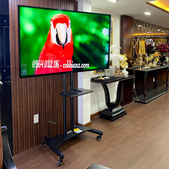 Giá treo tivi di động NB AVA1500-60-1P 32-70 inch, chân đế 1700A 32-75 inch đầy đủ khay camera, chỗ để CPU