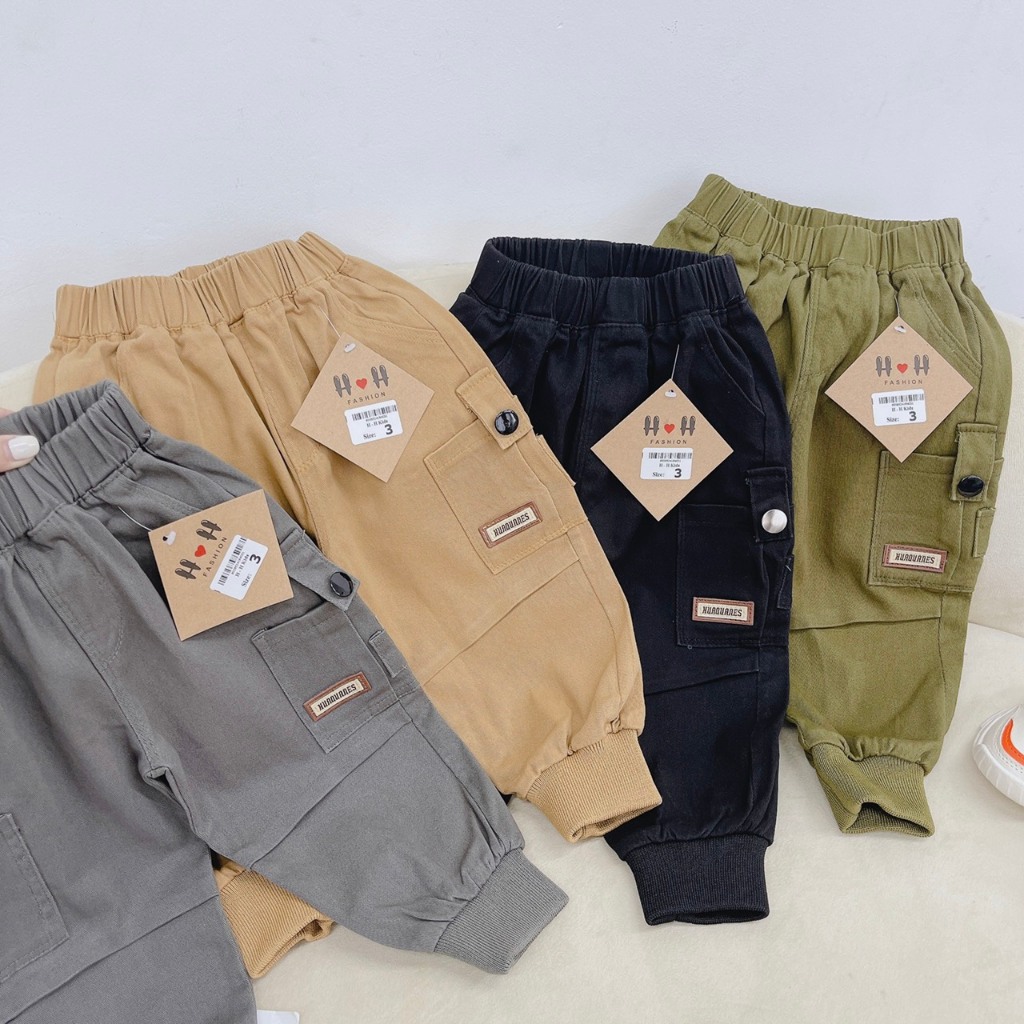 Quần dài kaki bo chun 3 màu cho bé trai 8-20kg Namkidshop