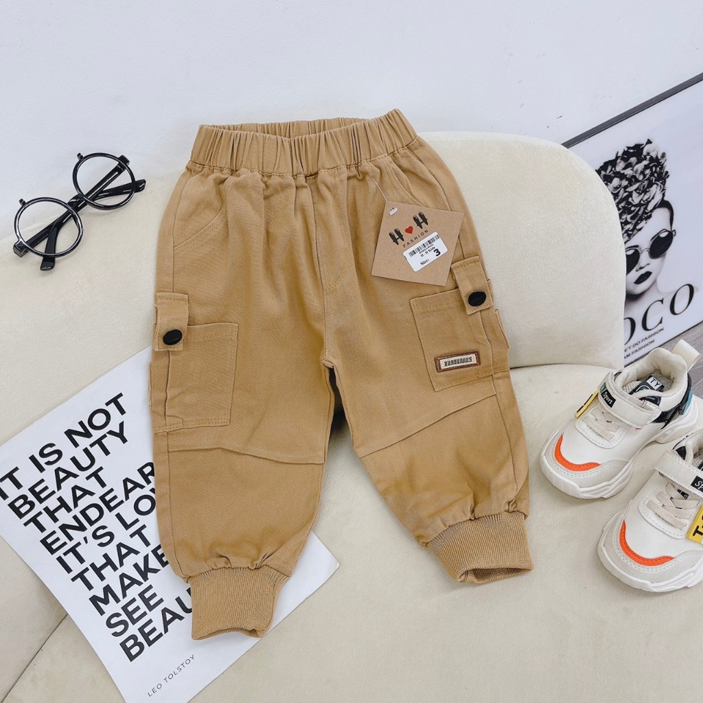 Quần dài kaki bo chun 3 màu cho bé trai 8-20kg Namkidshop