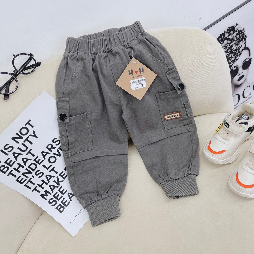 Quần dài kaki bo chun 3 màu cho bé trai 8-20kg Namkidshop