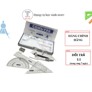Bộ compa và thước kẻ học sinh u118 hiệu gstar 7 món