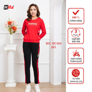 Bộ thu đông nữ, set bộ mặc nhà thu đông chất da cá cao cấp HIFA: DC465