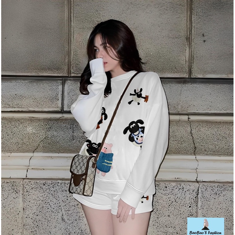 Set bộ da cá in hình hoạt hình cute