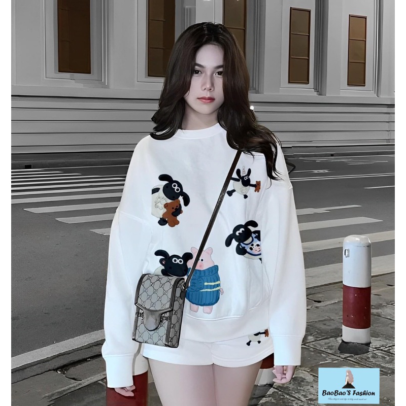 Set bộ da cá in hình hoạt hình cute