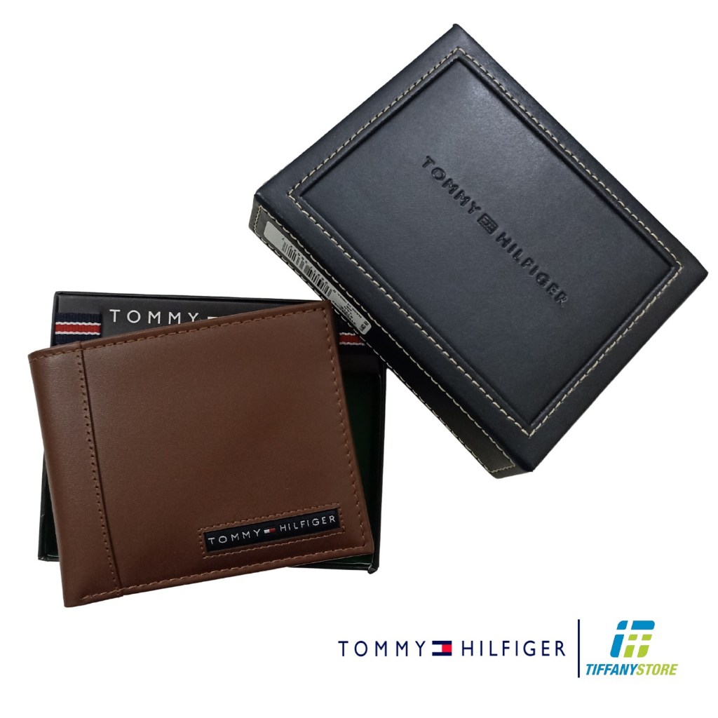 Ví nam Tommy Hilfiger Mens Cambridge Passcase - Ví da gập đôi màu Tan 5675/03 - Hàng Chính hãng - Nhập tại Mỹ