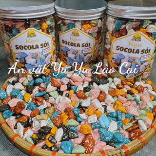 Kẹo sỏi đá nhân socola Lon 500gr Hàng ngon nhà làm