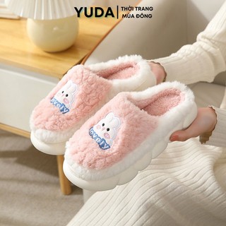 Dép lông đi trong nhà giữ ấm mùa đông dép bông hình gấu thời trang