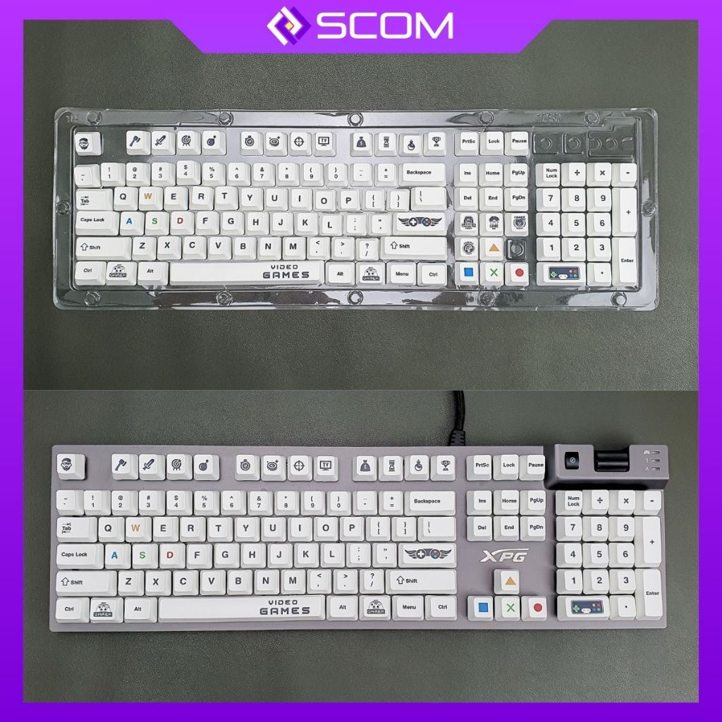 Set keycaps Gaming - Set keycaps bàn phím PBT 104 phím OEM profile