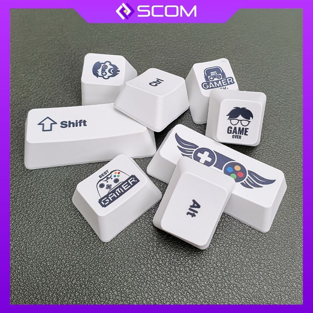 Set keycaps Gaming - Set keycaps bàn phím PBT 104 phím OEM profile