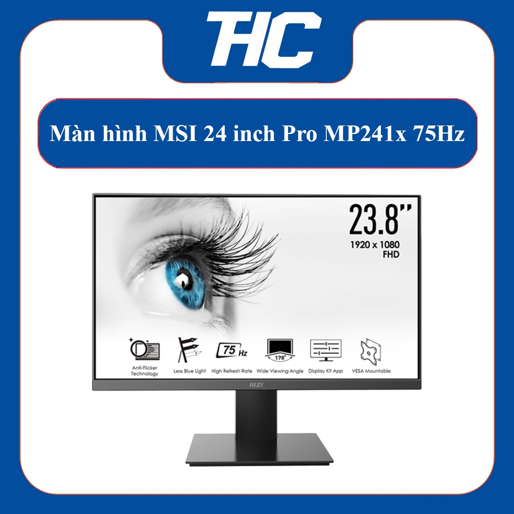 Màn Hình Máy Tính 24 icnh MSI Pro Mp241X 23.8 Inch Full HD Mới 98-99%