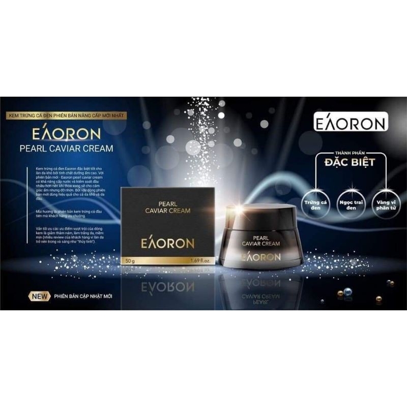 KEM TRỨNG CÁ ĐEN EAORON PEARL CAVIAR CREAM 50g_ Úc