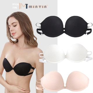 Áo Ngực Mặc Áo Quây Có Dây Vai Trong- Áo Ngực Cúp Ngang [Hồng Xù]