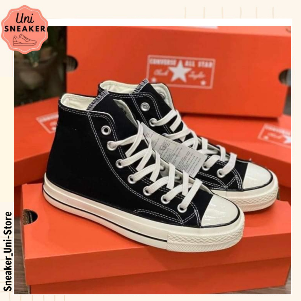 Giày_Converse Cổ Cao Nam Nữ, Giày_Converse Trắng Đen Nam Nữ Full Bill Box
