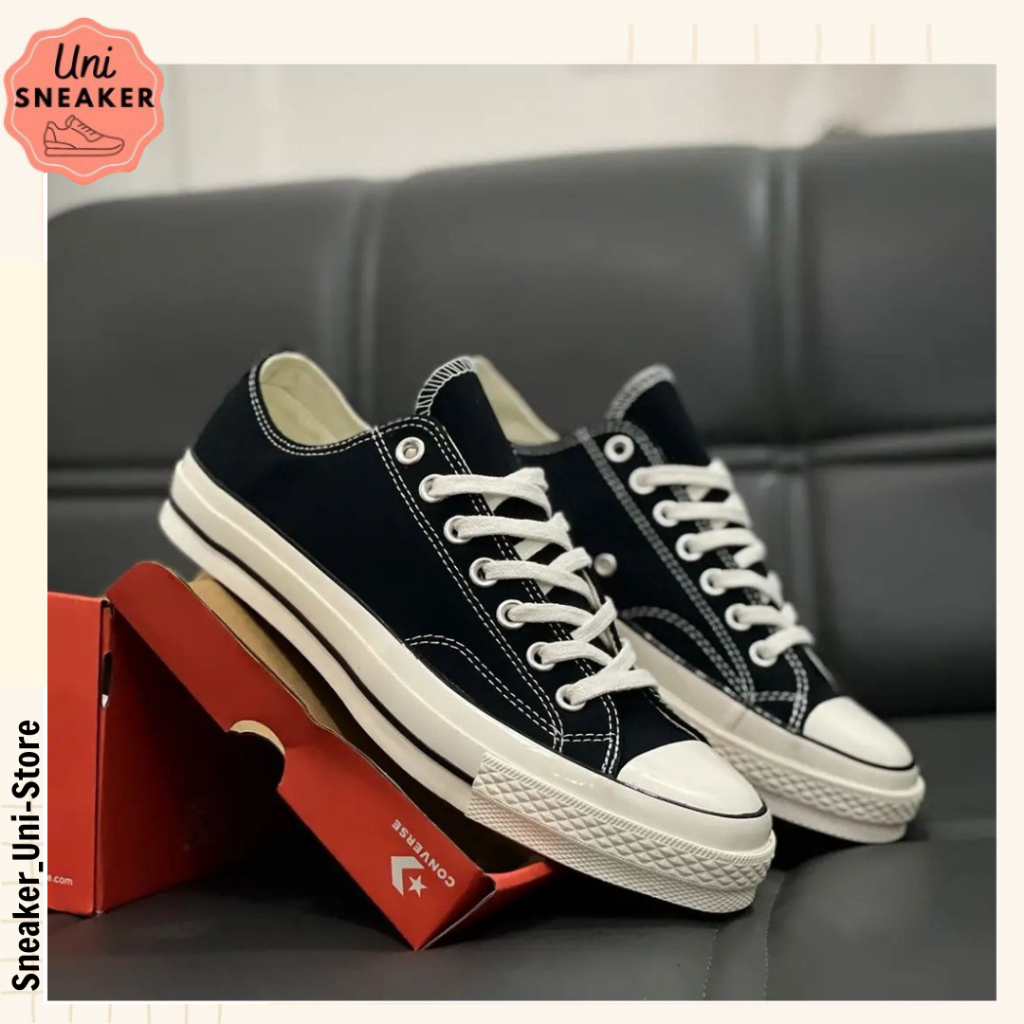 Giày_Converse Cổ Cao Nam Nữ, Giày_Converse Trắng Đen Nam Nữ Full Bill Box