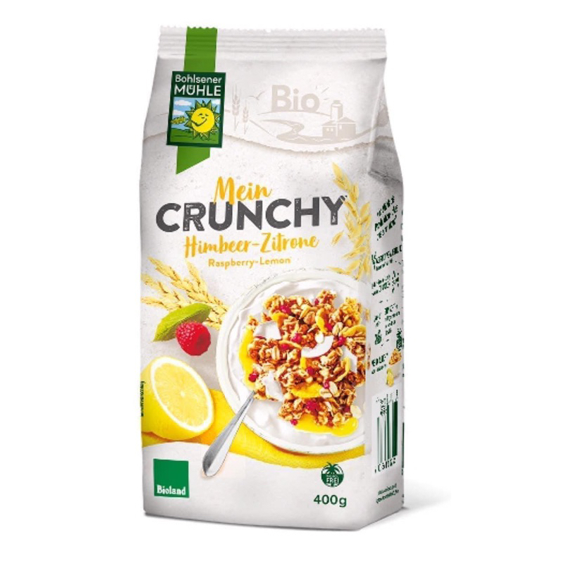 Ngũ cốc giòn vị sữa chua chanh hữu cơ Muhle 425g ( bao bì mới 400g )