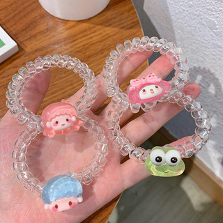 🌸Qiann99🌸Dây Cột Tóc Co Giãn Hình Hello Kitty / Ếch Dễ Thương Cho Nữ