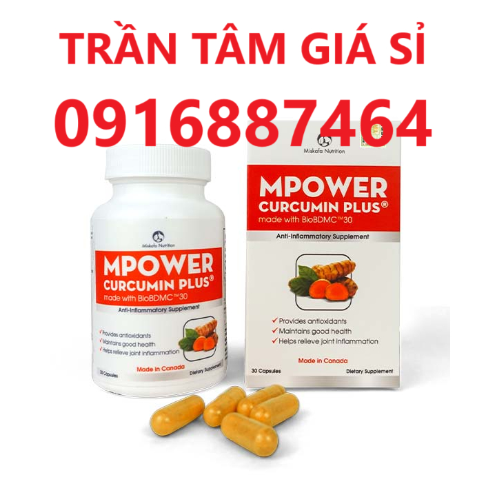 Viên uống nghệ Mpower Curcumin Plus hỗ trợ kháng viêm, hỗ trợ chống oxy hóa hiệu quả cao