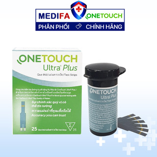 Hộp 25 que thử đường huyết onetouch ultra plus