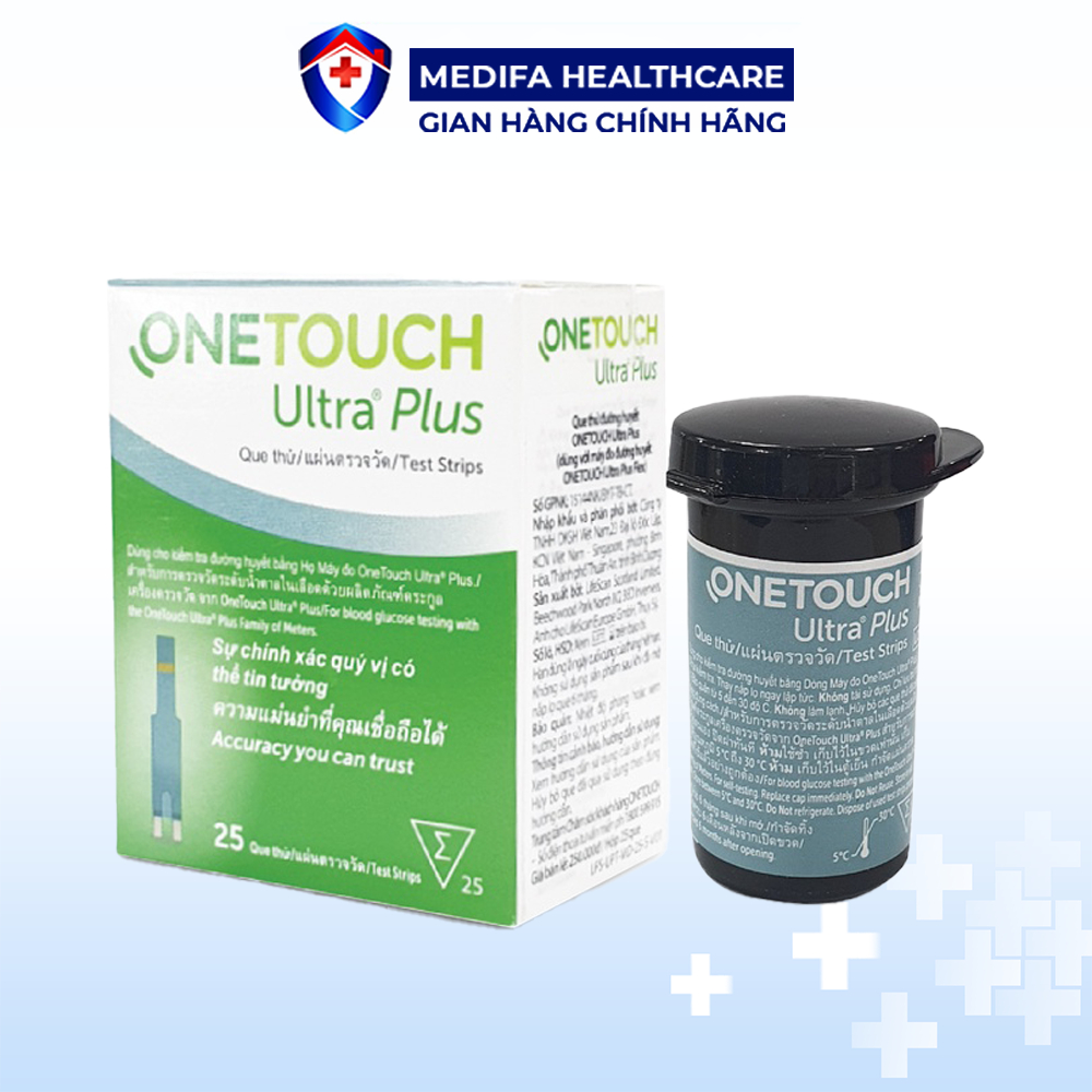 Hộp 25 Que Thử Đường Huyết OneTouch Ultra Plus