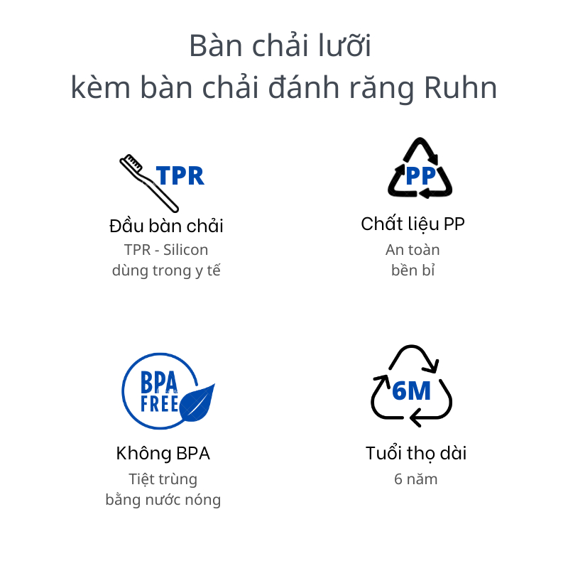 Bàn chải lưỡi Nhật Bản mềm mại không kích ứng Raoyi Ruhn phiên bản Couple Pro R374