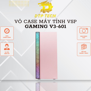 Vỏ case máy tính vsp v3-601 hồng nắp hông trong suốt bảo hành 12 tháng