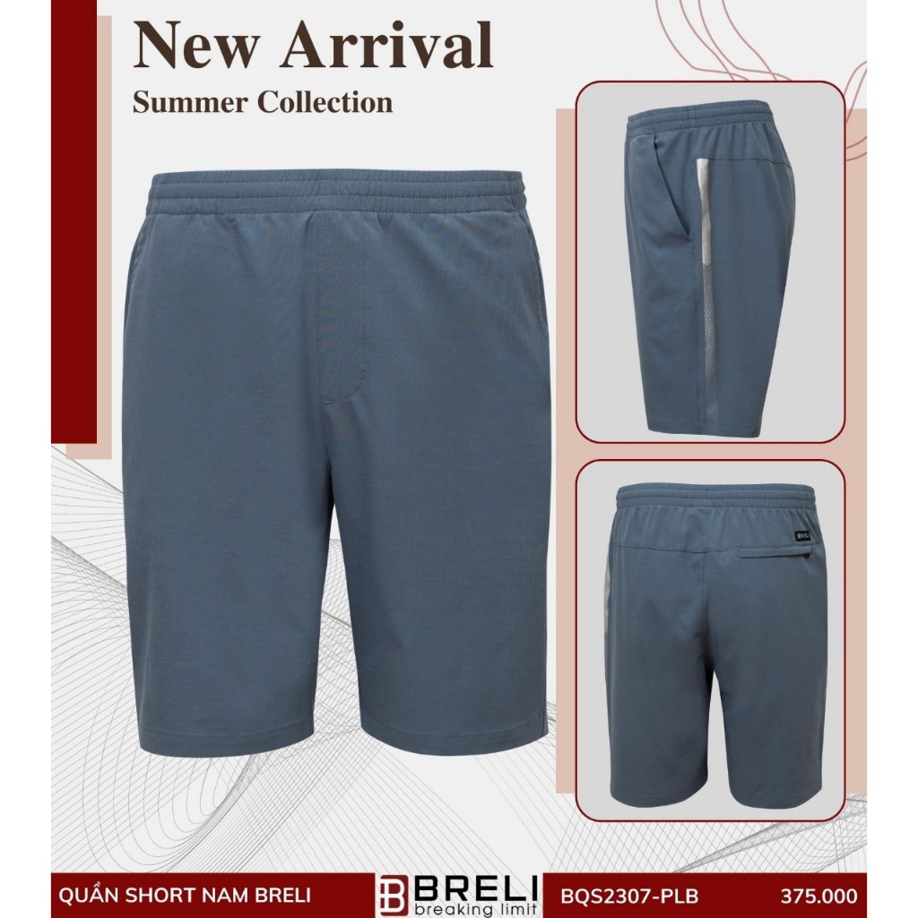 Quần Short nam thể thao Breli - BQS2307-PLB