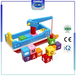 Đồ chơi gỗ Thuyền tri thức | Winwintoys 60572 | Phát triển trí tuệ và trí tưởng tượng