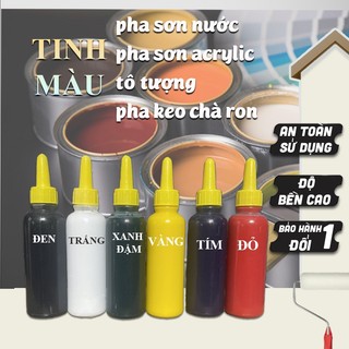 Tinh màu gốc nước pha sơn acrylic lọ 10g, sơn tô tượng, pha màu keo chà ron