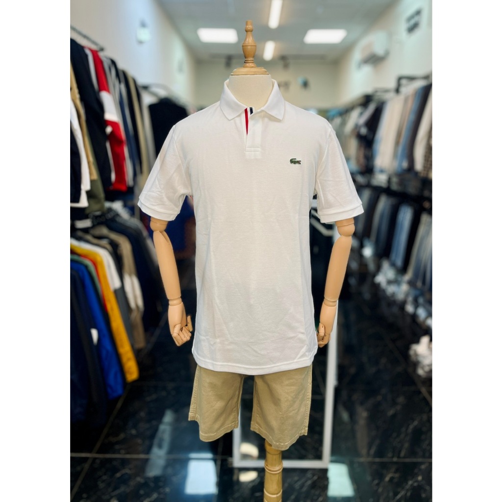 Áo polo cá sấu nam phối cờ Pháp cao cấp PL87