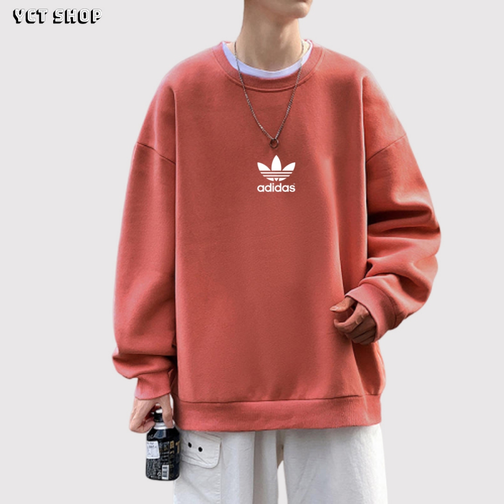 Áo sweater adidas unisex nam nữ basic tay dài chính hãng form mặc rộng rãi chất nỉ bông dày dặn YCT