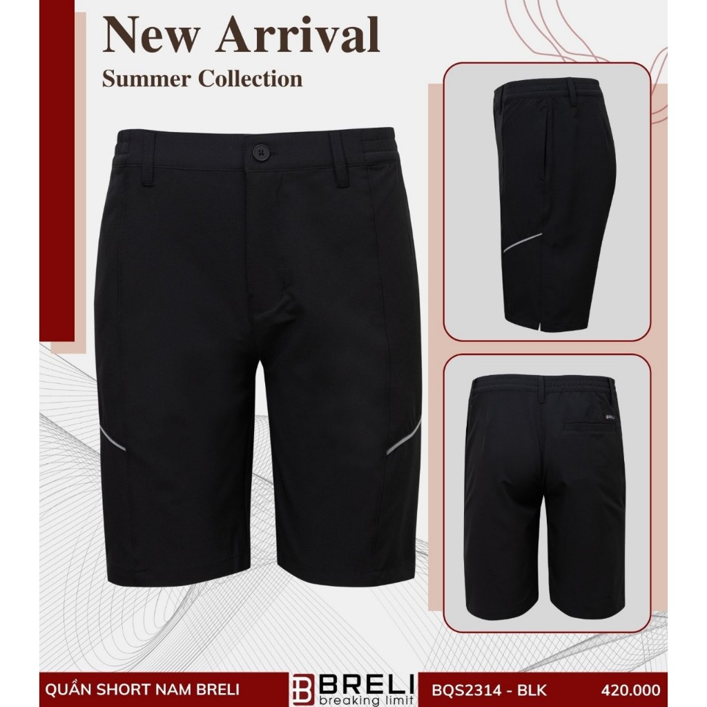 Quần Short nam thể thao Breli - BQS2314-BLK