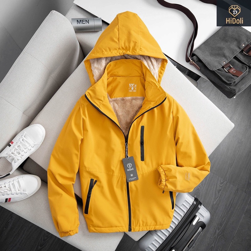 Áo khoác gió nam nữ 2 lớp lót lông cừu cao cấp siêu ấm, áo gió nam nữ phủ nano chống gió chống thấm nước G63