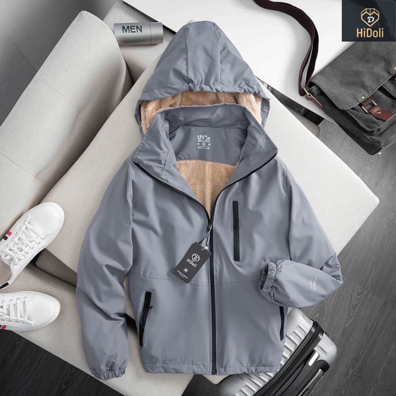 Áo khoác gió nam nữ 2 lớp lót lông cừu cao cấp siêu ấm, áo gió nam nữ phủ nano chống gió chống thấm nước G63