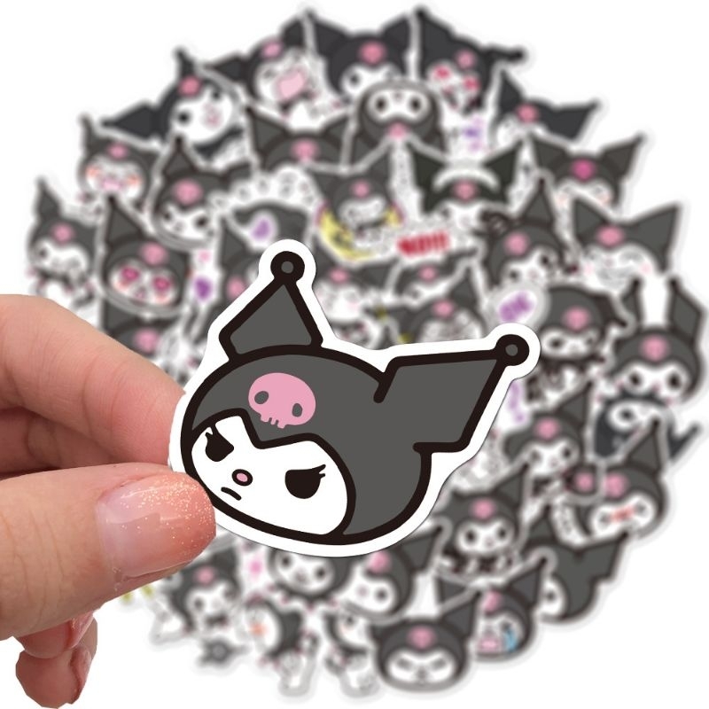Bộ 50 hình dán sticker kuromi dễ thương cho bé dán vali, điện thoại, mũ bảo hiểm, bình nước, chất liệu decal PVC cao cấp
