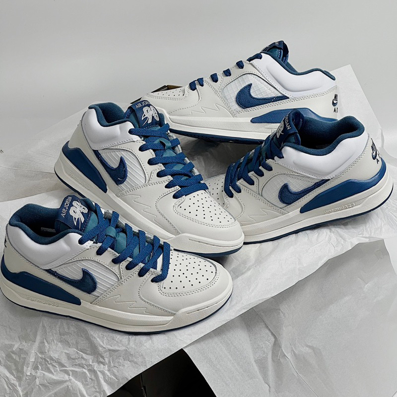 JDK STORE_Giày Sneaker JD Stadium White Blue Trắng Xanh